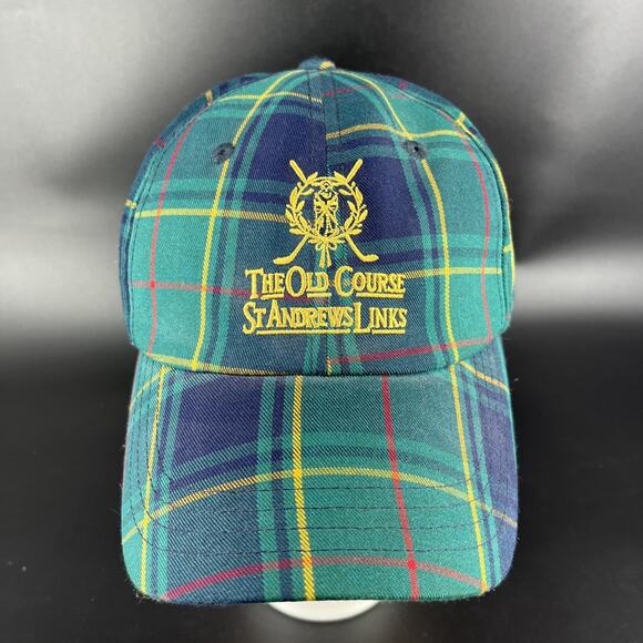 The Old Course St. Andrews Links Hat Cap Golf Tartan Collection Plaid OSFA - Picture 2 of 12